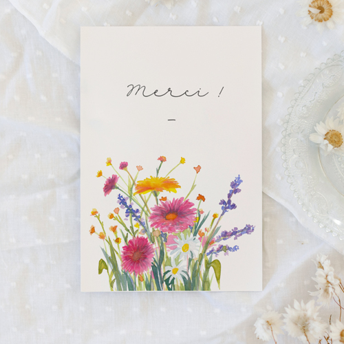Remerciements de mariage Bucolique à personnaliser