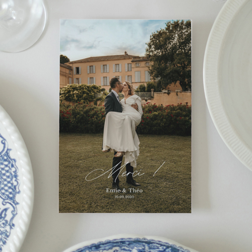 Remerciements de mariage Champagne à personnaliser