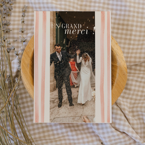 Remerciements de mariage Coralia à personnaliser