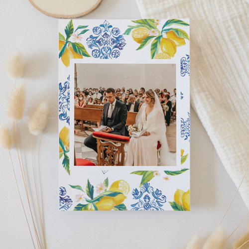Remerciements de mariage Lemon Vibes à personnaliser