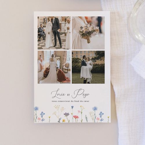 Remerciements de mariage Lisière à personnaliser