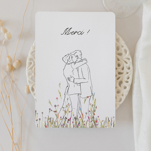 Remerciements de mariage Ôde Hommes à personnaliser