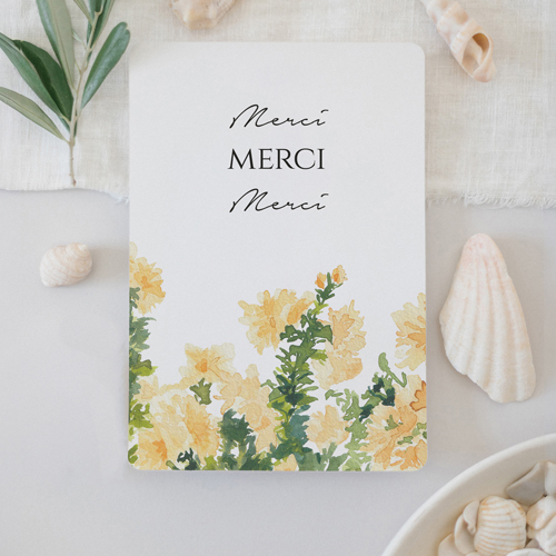 Remerciements de mariage Solstice à personnaliser