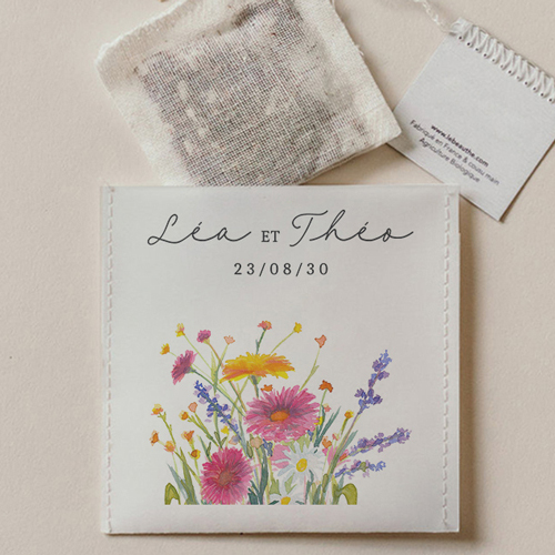 Sachet de thé de mariage Bucolique à personnaliser
