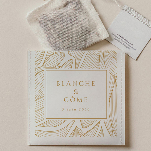 Sachet de thé de mariage Chantilly à personnaliser