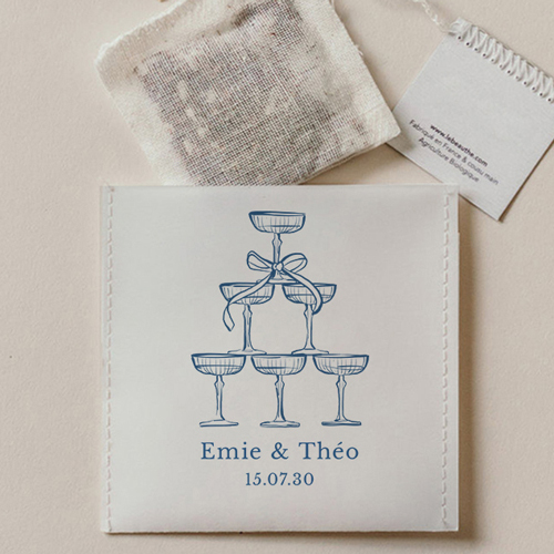 Sachet de thé de mariage Cristel à personnaliser
