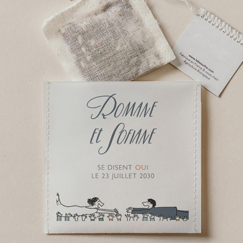 Sachet de thé de mariage Crowd Surfin à personnaliser