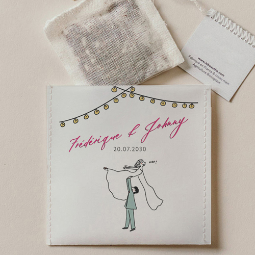 Sachet de thé de mariage Dirty dancing à personnaliser