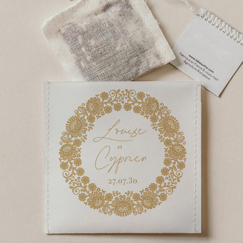 Sachet de thé de mariage Eden à personnaliser
