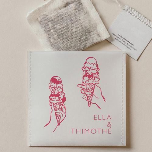 Sachet de thé de mariage Gelati à personnaliser