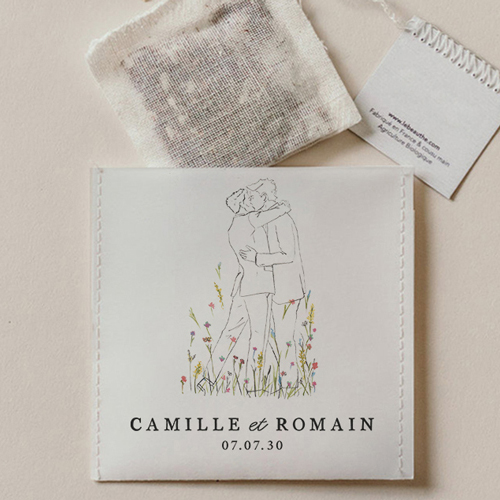 Sachet de thé de mariage Ôde Hommes à personnaliser