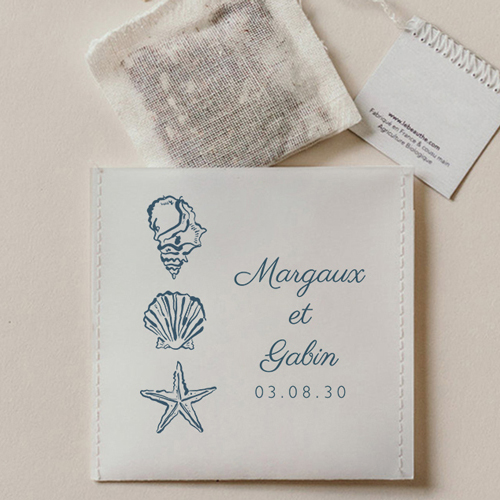 Sachet de thé de mariage Paloma à personnaliser