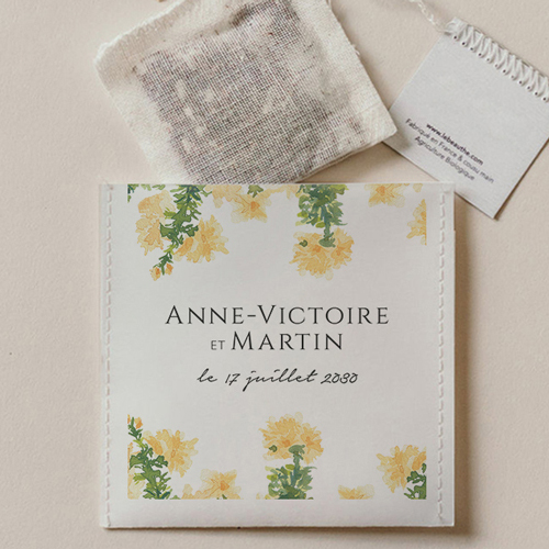 Sachet de thé de mariage Solstice à personnaliser