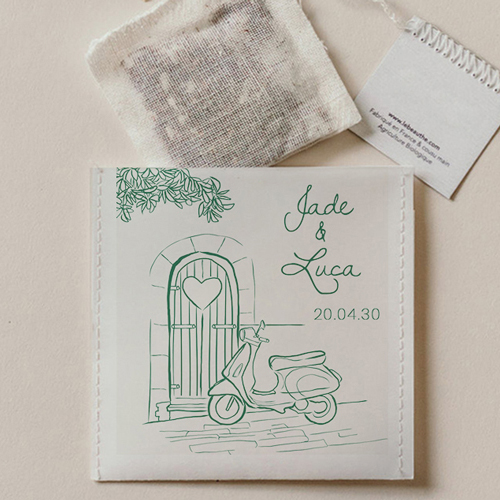 Sachet de thé de mariage Stella à personnaliser
