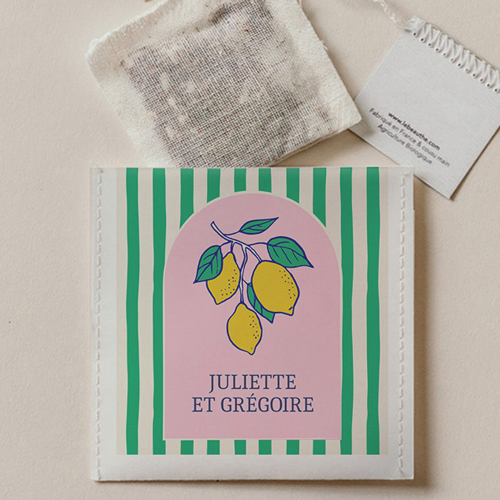 Sachet de thé de mariage Zestine à personnaliser