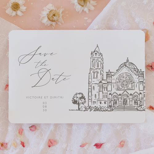Save the date de mariage Basilia à personnaliser