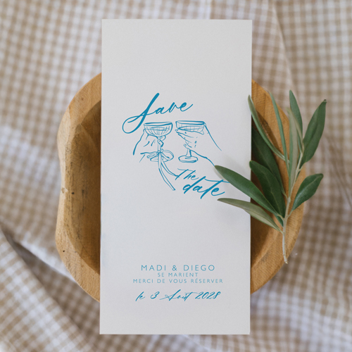 Save the date de mariage Cincin à personnaliser