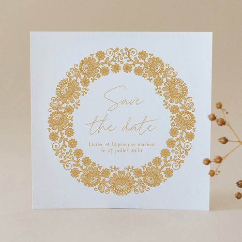 Save the date de mariage Clovelly à personnaliser