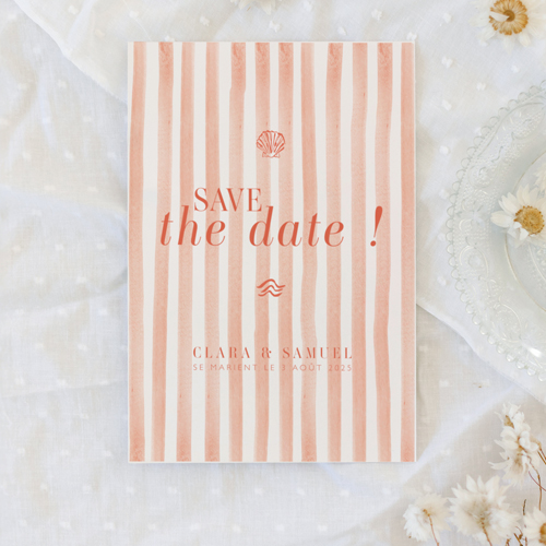 Save the date de mariage Coralia à personnaliser