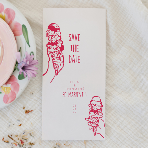 Save the date de mariage Gelati à personnaliser