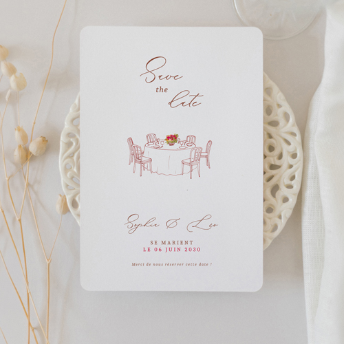 Save the date de mariage La Bâtisse à personnaliser