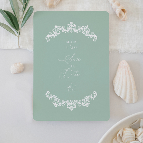 Save the date de mariage Lacewood à personnaliser