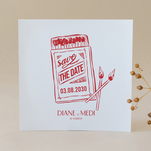 Save the date de mariage Le Match à personnaliser
