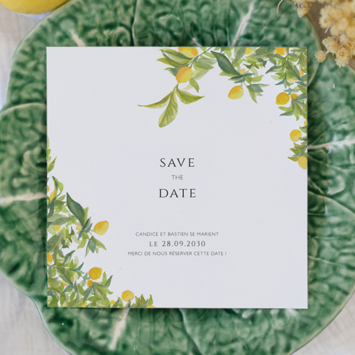 Save the date de mariage Limonier à personnaliser