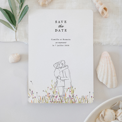 Save the date de mariage Ôde Hommes à personnaliser