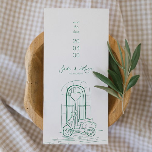 Save the date de mariage Stella à personnaliser