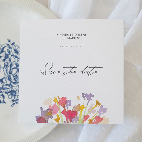 Save the date de mariage Vibrance à personnaliser