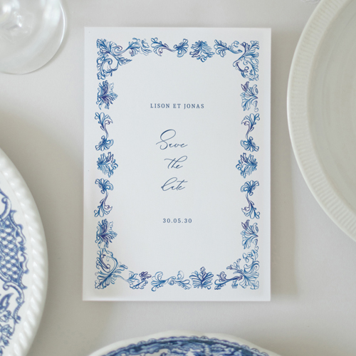 Save the date de mariage Volute à personnaliser