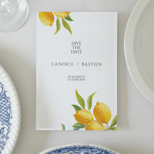 Save the date de mariage Zest à personnaliser