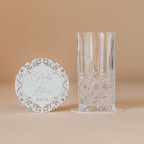 Sous-bock de mariage Alouette à personnaliser