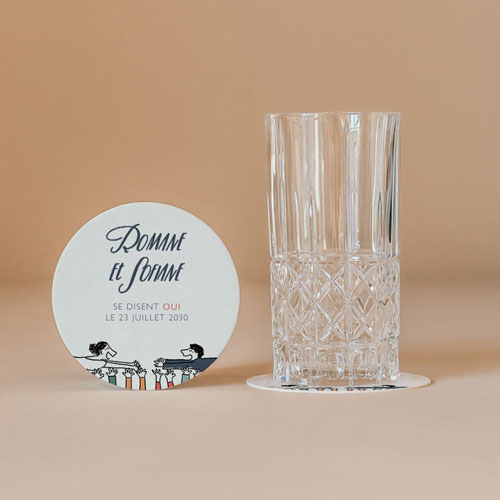 Sous-bock de mariage Crowd Surfin à personnaliser