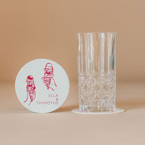 Sous-bock de mariage Gelati à personnaliser