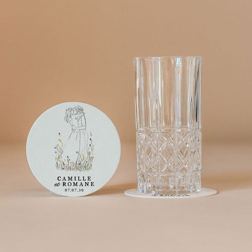 Sous-bock de mariage Ôde Femmes à personnaliser