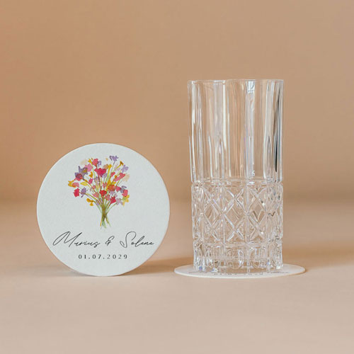 Sous-bock de mariage Vibrance à personnaliser