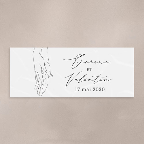 Sticker bougie de mariage Alliance à personnaliser