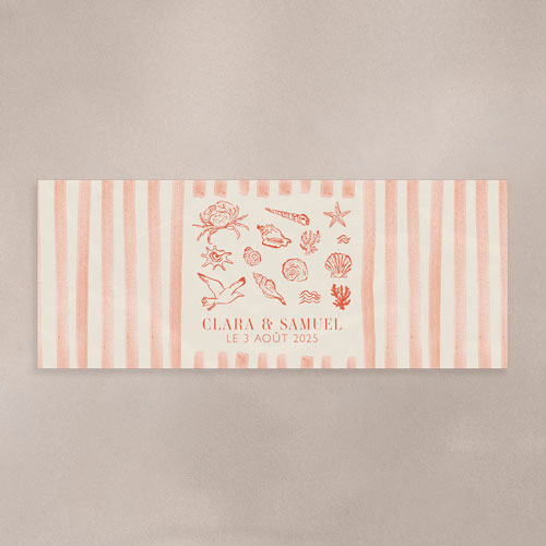 Sticker bougie de mariage Coralia à personnaliser