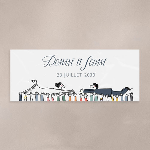 Sticker bougie de mariage Crowd Surfin à personnaliser