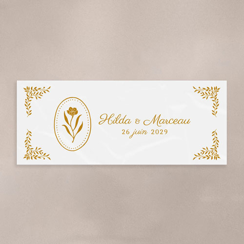 Sticker bougie de mariage Ivyrose à personnaliser