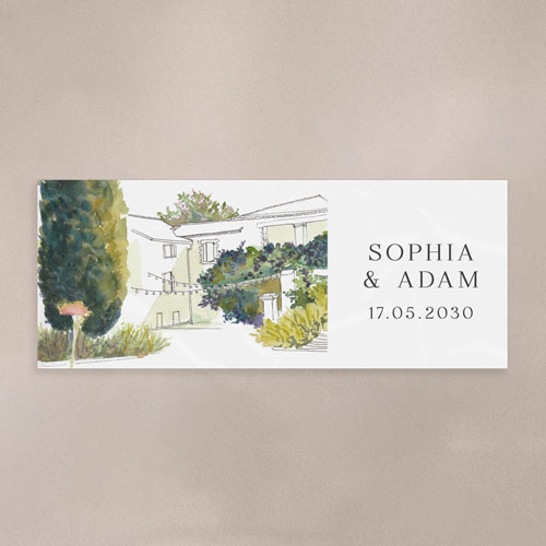 Sticker bougie de mariage Mas à personnaliser