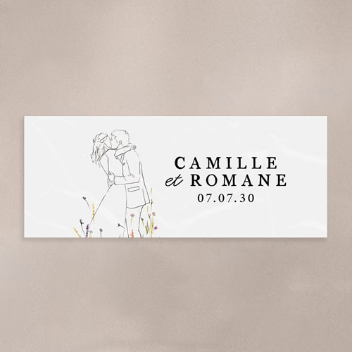 Sticker bougie de mariage Ôde à personnaliser