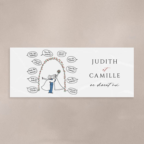 Sticker bougie de mariage Vive les Mariés à personnaliser