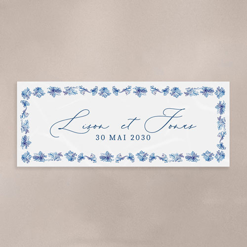 Sticker bougie de mariage Volute à personnaliser