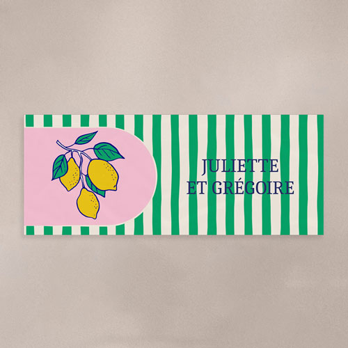 Sticker bougie de mariage Zestine à personnaliser