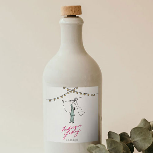 Sticker bouteille de mariage Dirty dancing à personnaliser
