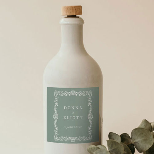 Sticker bouteille de mariage Leonor à personnaliser