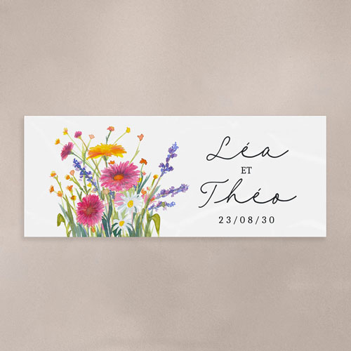 Sticker Mini Pot de mariage Bucolique à personnaliser